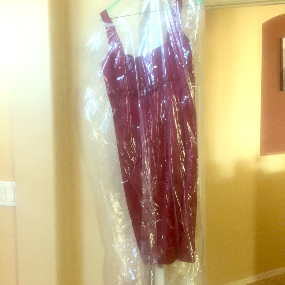 Beautiful dark red dress by Calvin Klein.